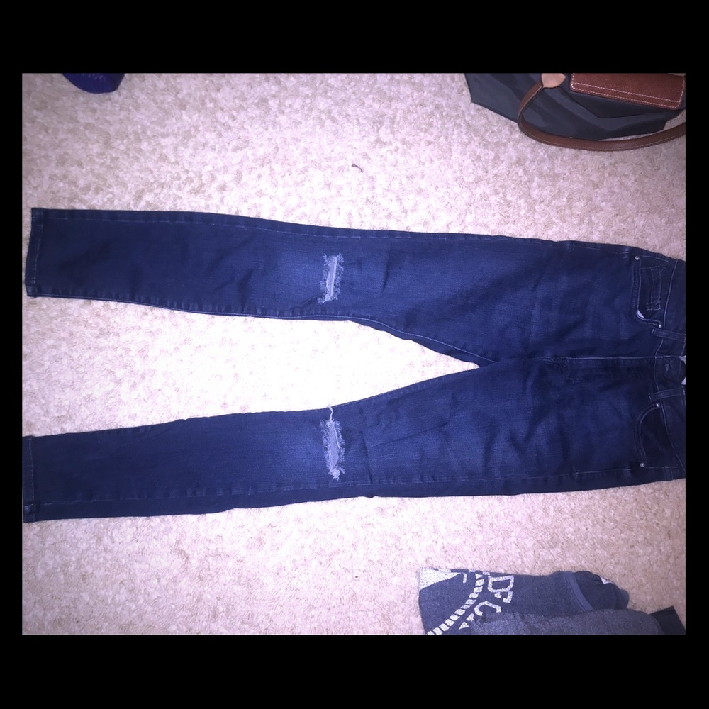 Dark blue jeans